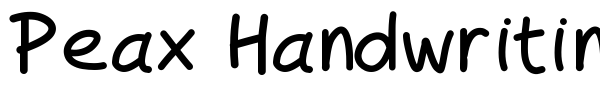 Peax Handwriting font preview